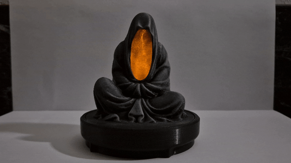Meditating Reaper LED Candle Holder - Custom 3D Printed PLA