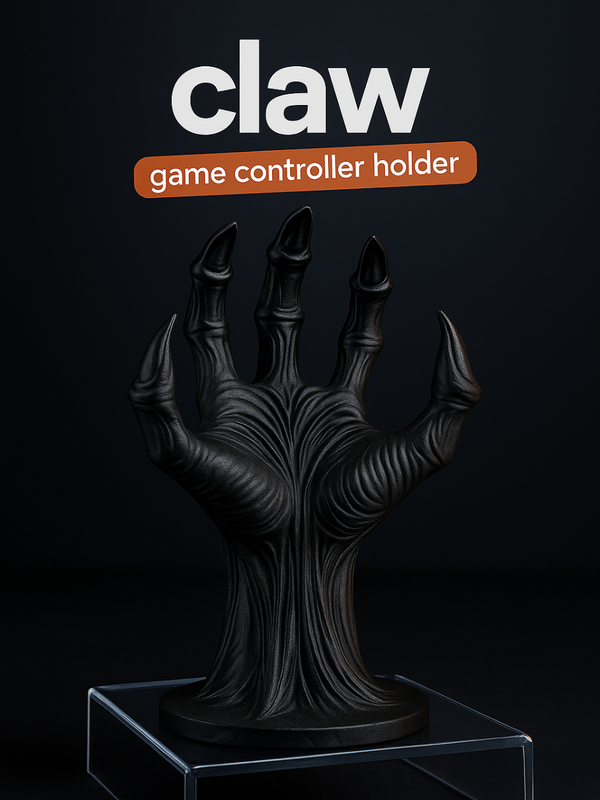 Gothic Claw Game Controller Holder - Durable PLA Construction for PS5 & Xbox Stands