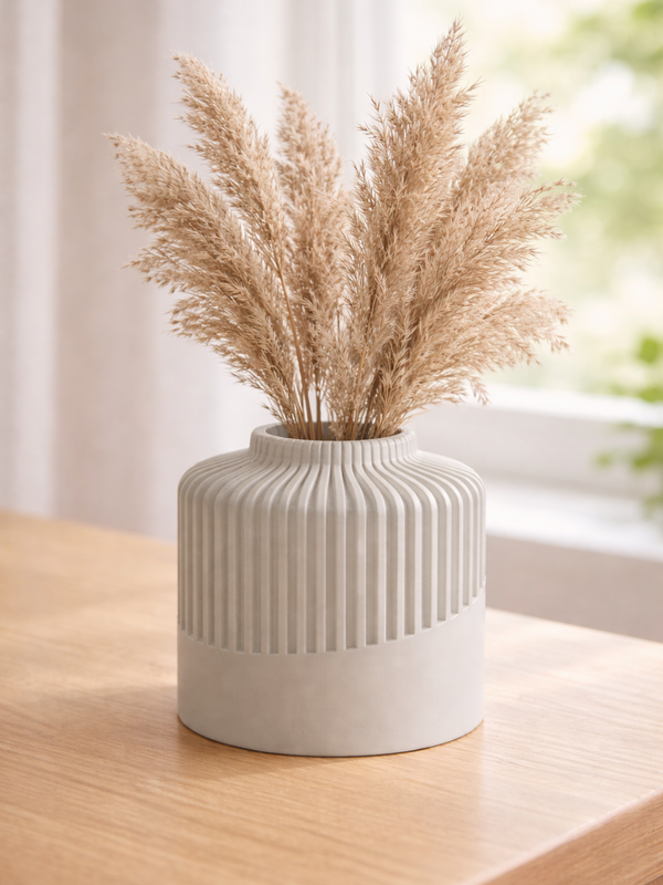 Unique PLA Modern Japandi Vase - 3D Printed Decor