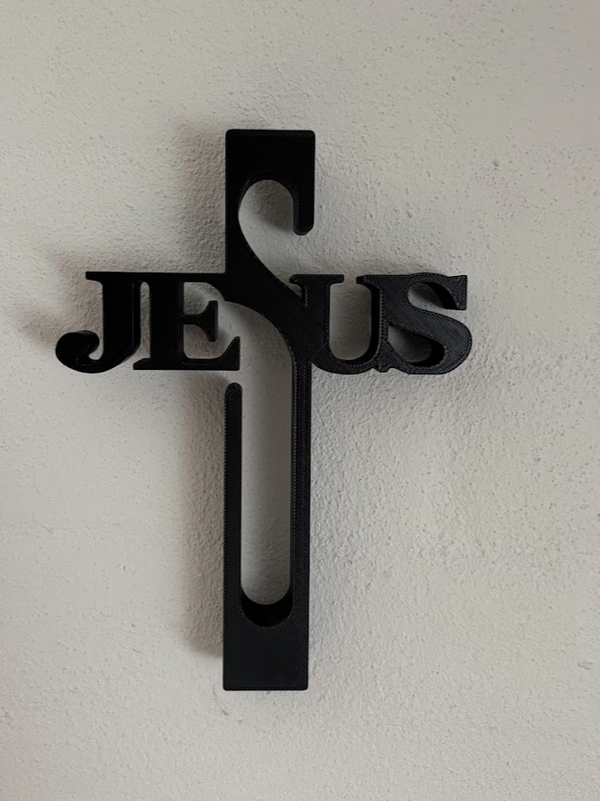 Stunning PLA Jesus Cross - Customizable 3D Printed Decoration