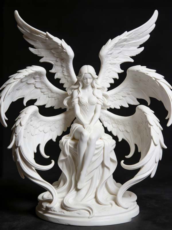 Elegant Angel - Elegant and Dainty PLA 3D Printed Figurine