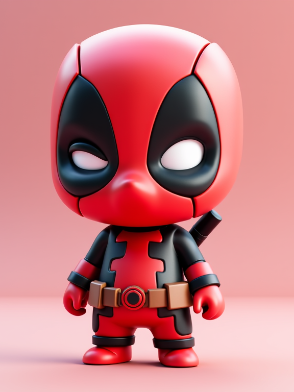 PLA 3D Printed Deadpool Figure - Customizable Comic Book Hero