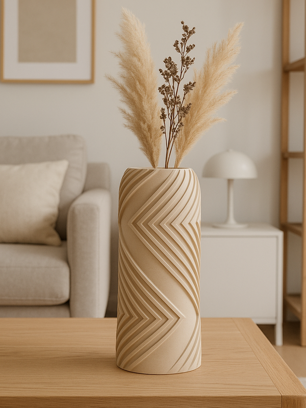Vaso Vector: Elegant 3D Printed PLA Vase for Modern Spaces