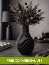 Vază decorativă imprimată 3D Modern Wave PLA - Îmbunătățește-ți spațiul