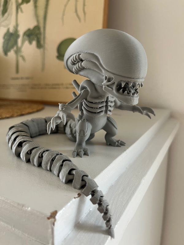 Flexi Alien Xenomorph 3D Printed Figurine in Durable PLA
