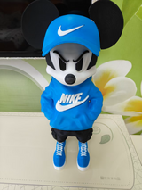Custom 3D Printed Mickey Mouse Figure - PLA Material, Streetwear Style