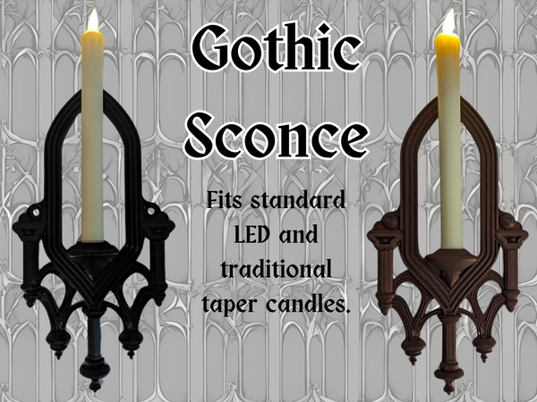 Gothic Elegance in Every Detail - PLA 3D Printed Taper Candle Holder