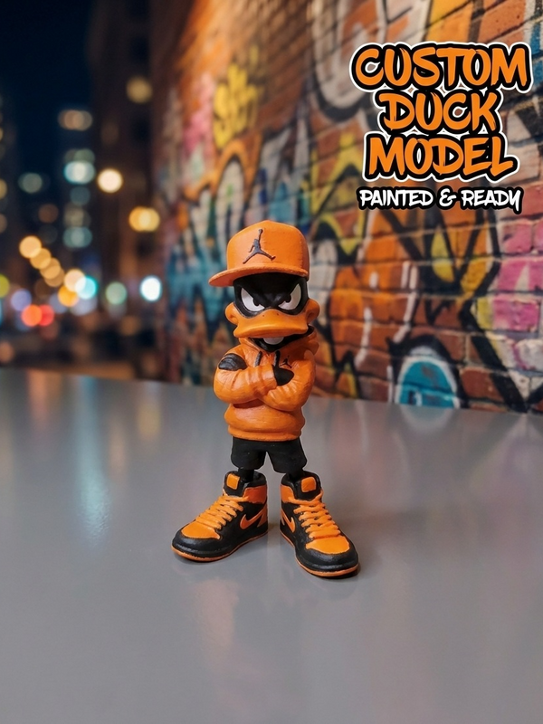 Urban Duffy Duck - 3D Printed Streetwear Figurine in Durable PLA