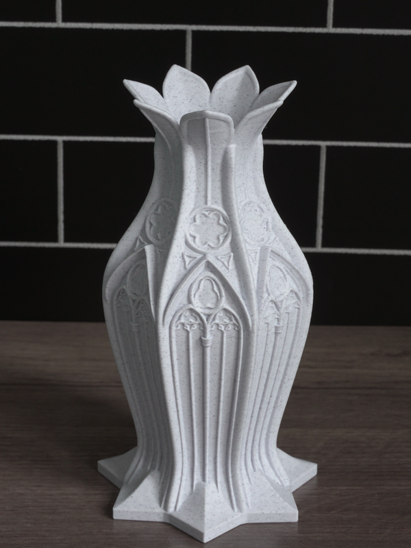 Gothic Leaf Vase - 3D Printed in Durable PLA