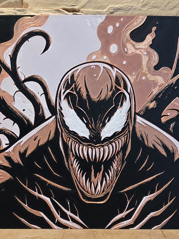 Marvel Venom Hueforge - 3D Printed in Durable PLA