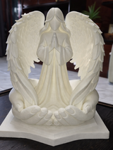 Sculptură Înger Rugător din PLA cu Aripi - Decor Elegant pentru Casă