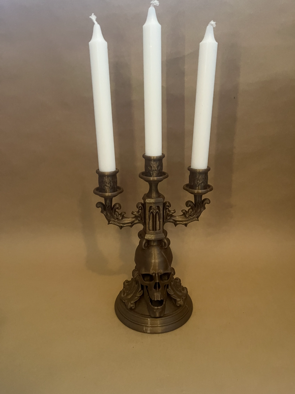 Gothic Candlestick - Elegant PLA Handmade Decoration