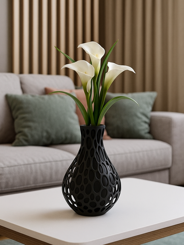 PLA Voronoi Vase - 3D Printed Unique Decor