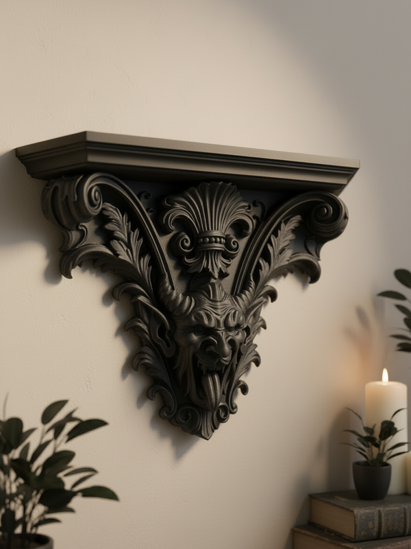 Étagère murale démon baroque – décoration gothique