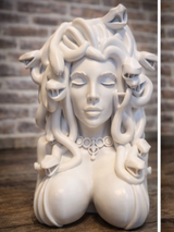 Elegantly Printed Medusa Bust - Handcrafted in PLA