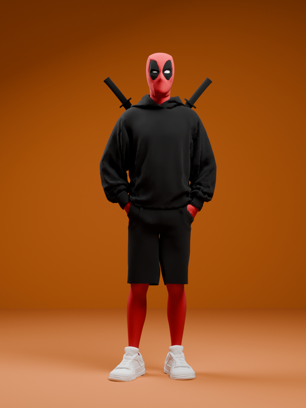 Urban Deadpool 3D Printed Figurine in PLA