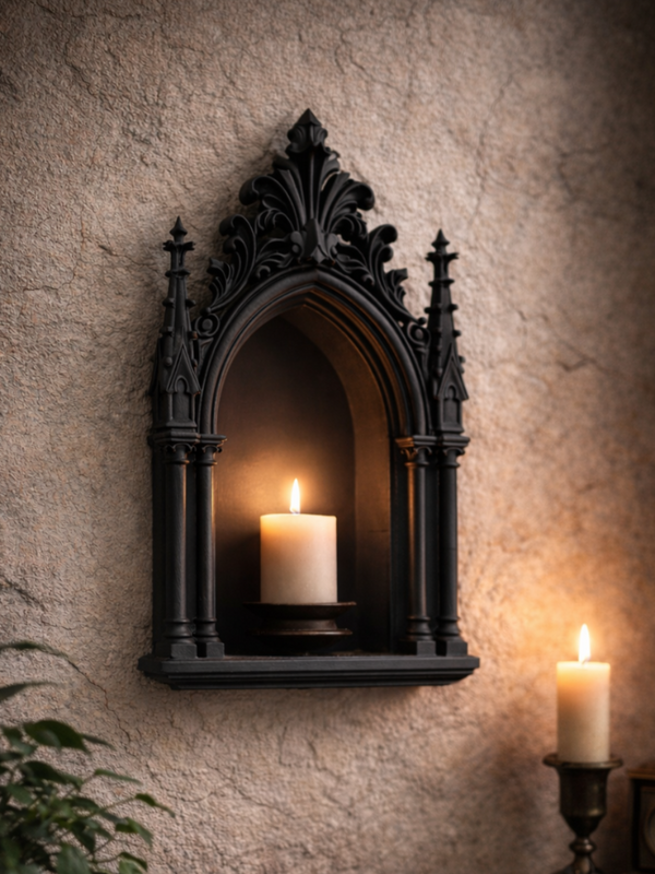 Gothic PLA Wall Shrine - Dark Decor Niche for Home, Office or Cosplay