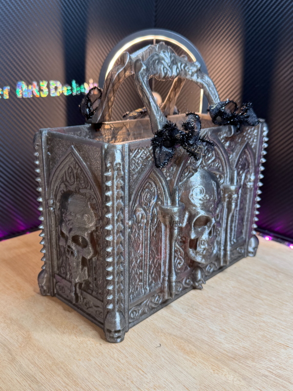 Unique Gothic Artistic Architectural Sac & Skull 3D Printed in PLA