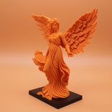 Sculptură elegantă Înger Zână cu Aripi Curgătoare - Realizată manual din PLA
