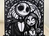 Coșmar înainte de Crăciun Portretul lui Jack și al lui Sally - Figurină PLA personalizată, imprimată 3D