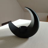 Obiect decorativ unic imprimat 3D din PLA, în formă de semilună, vază și vas
