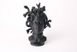 Elegant Medusa Bust Sculpture - Custom 3D Printed in Black PLA