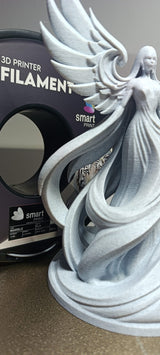 Ethereal Angel with PLA Wings - Custom 3D Printed Art Piece