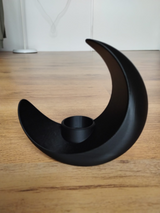Obiect decorativ unic imprimat 3D din PLA, în formă de semilună, vază și vas