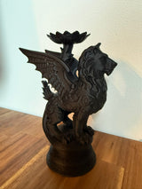 Suport de lumânare Chimera Guardian Dark Fantasy - PLA Negru Mat