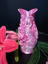 Handcrafted PLA Peacock Floral Vase - Deep Blue Elegant Home Decor
