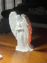 Înger Păzitor - Statuetă imprimată 3D din PLA, cu Aripi Impunătoare