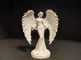 Statuetă Înger din PLA Alb – Artă Personalizată Imprimată 3D