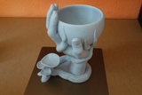 Vază-mână ciupercă PLA - Decor imprimat 3D complex